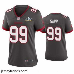 Radiant Warren Sapp Buccaneers Pewter Super Bowl Lv Game Jersey