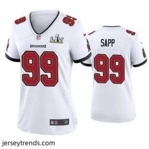 Exquisite Warren Sapp Buccaneers White Super Bowl Lv Game Jersey