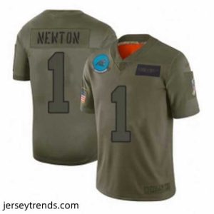 Captivating Womens Carolina Panthers 1 Cam Newton Limited Camo 2019 Salute to Service Football Jersey