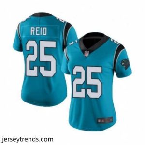 Radiant Womens Carolina Panthers 25 Eric Reid Limited Blue Rush Vapor Untouchable Football Jersey