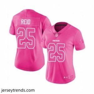 Radiant Womens Carolina Panthers 25 Eric Reid Limited Pink Rush Fashion Football Jersey