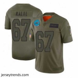 Suave Womens Carolina Panthers 67 Ryan Kalil Limited Camo 2019 Salute to Service Football Jersey
