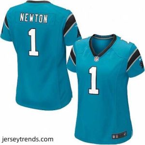 Suave Womens Nike Carolina Panthers 1 Cam Newton Game Blue Alternate NFL Jersey