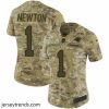 Brilliant Womens Nike Carolina Panthers 1 Cam Newton Limited Camo 2018 Salute to Service NFL Jersey