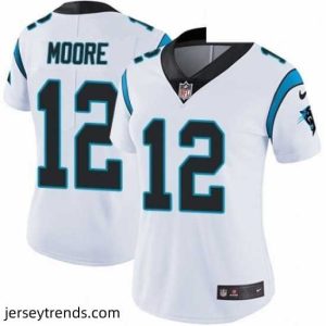 Exquisite Womens Nike Carolina Panthers 12 DJ Moore White Vapor Untouchable Elite Player NFL Jersey
