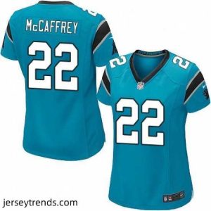 Captivating Womens Nike Carolina Panthers 22 Christian McCaffrey Game Blue Alternate NFL Jersey