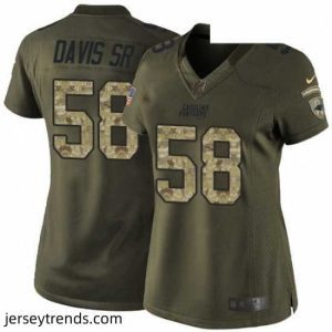 Enchanting Womens Nike Carolina Panthers 58 Thomas Davis Elite Green Salute to Service NFL Jersey