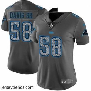 Exquisite Womens Nike Carolina Panthers 58 Thomas Davis Gray Static Vapor Untouchable Limited NFL Jersey