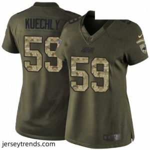 Magnificent Womens Nike Carolina Panthers 59 Luke Kuechly Elite Green Salute to Service NFL Jersey