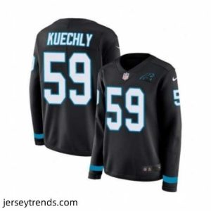 Striking Womens Nike Carolina Panthers 59 Luke Kuechly Limited Black Therma Long Sleeve NFL Jersey