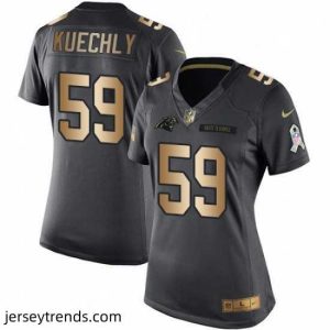 Enchanting Womens Nike Carolina Panthers 59 Luke Kuechly Limited BlackGold Salute to Service NFL Jersey