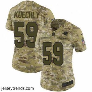 Radiant Womens Nike Carolina Panthers 59 Luke Kuechly Limited Camo 2018 Salute to Service NFL Jersey