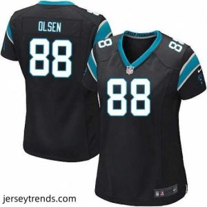 Exquisite Womens Nike Carolina Panthers 88 Greg Olsen Game Black Team Color NFL Jersey