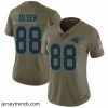 Striking Womens Nike Carolina Panthers 88 Greg Olsen Limited Olive 2017 Salute to Service NFL Jersey