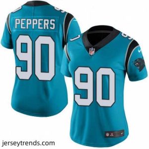 Suave Womens Nike Carolina Panthers 90 Julius Peppers Elite Blue Alternate NFL Jersey