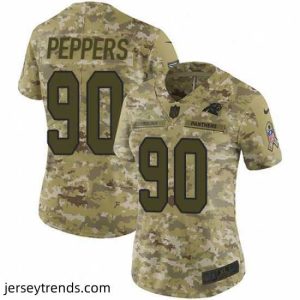 Exquisite Womens Nike Carolina Panthers 90 Julius Peppers Limited Camo 2018 Salute to Service NFL Jersey