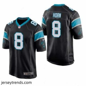 Radiant Carolina Panthers #8 Jaycee Horn Black Stitched Football Limited Jersey