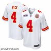 Brilliant Kansas City Chiefs 4 Rashee Rice White 2023 F.U.S.E  Vapor Untouchable Limited Stitched 2024 Super Bowl LVIII Jersey