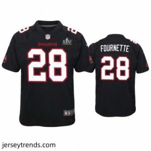 Exquisite Leonard Fournette Buccaneers Black Super Bowl Lv Game Fashion Jersey