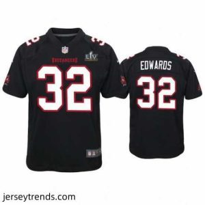 Striking Mike Edwards Buccaneers Black Super Bowl Lv Game Fashion Jersey