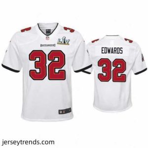 Radiant Mike Edwards Buccaneers White Super Bowl Lv Game Jersey