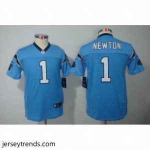 Captivating Nike Carolina Panthers #1 Newton Blue Color[Limited Jerseys]