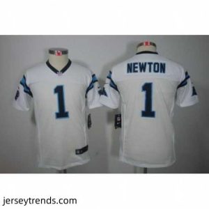 Suave Nike Carolina Panthers #1 Newton White Color[Limited Jerseys]