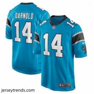 Exquisite Nike Carolina Panthers 14 Sam Darnold Blue Vapor Limited Jersey