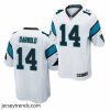 Captivating Nike Carolina Panthers 14 Sam Darnold White Vapor Limited Jersey