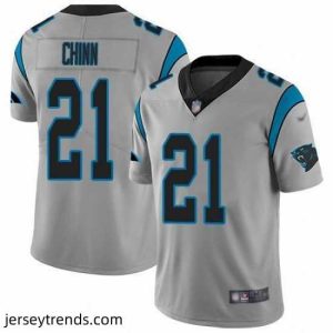 Exquisite Nike Carolina Panthers 21 Jeremy Chinn Silver Stitched NFL Limited Inverted Legend Jersey
