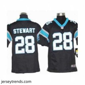 Suave Nike Carolina Panthers #28 Jonathan Stewart Black Jerseys