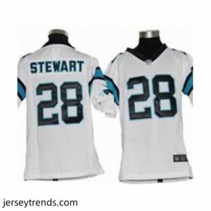 Exquisite Nike Carolina Panthers #28 Jonathan Stewart white Jerseys