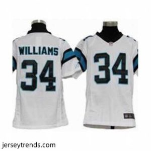 Enchanting Nike Carolina Panthers #34 DeAngelo Williams white Jerseys
