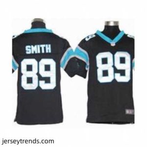 Suave Nike Carolina Panthers #89 Steve Smith Black Jerseys