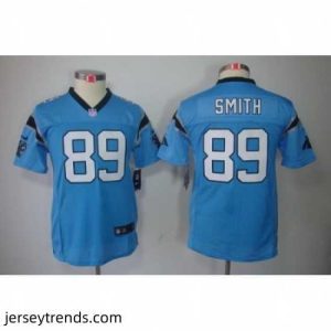 Brilliant Nike NFL Carolina Panthers #89 Steve Smith Blue Color [Limited Jerseys]