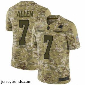 Suave Panthers 7 Kyle Allen Camo Stitched Football Limited 2018 Salute to Service Jersey