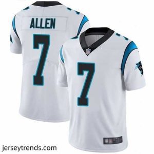 Brilliant Panthers 7 Kyle Allen White Stitched Football Vapor Untouchable Limited Jersey