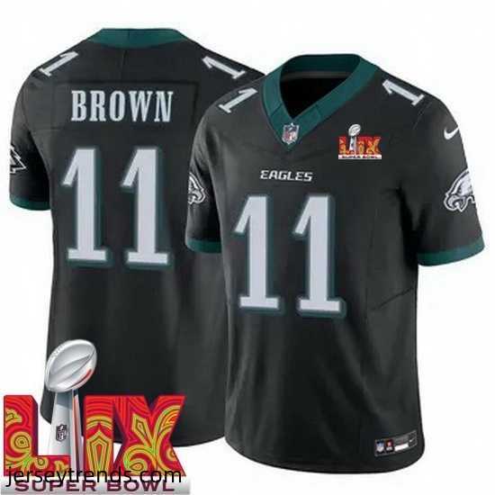 Youth-Philadelphia-Eagles-AJ-Brown-11-Black-2024-2025-Super-Bowl-LIX-F-U-S-E-Stitched-NFL-Jersey-888443_23971_550X550