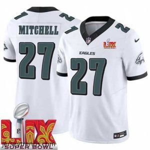 Enchanting Philadelphia Eagles Quinyon Mitchell #27 White 2025 Super Bowl LIX F.U.S.E Stitched NFL Jersey