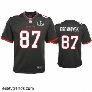 Captivating Rob Gronkowski Buccaneers Pewter Super Bowl Lv Game Jersey