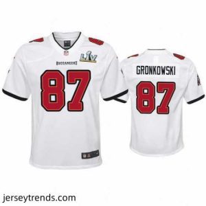 Exquisite Rob Gronkowski Buccaneers White Super Bowl Lv Game Jersey