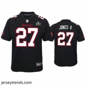 Radiant Ronald Jones Ii Buccaneers Black Super Bowl Lv Game Fashion Jersey