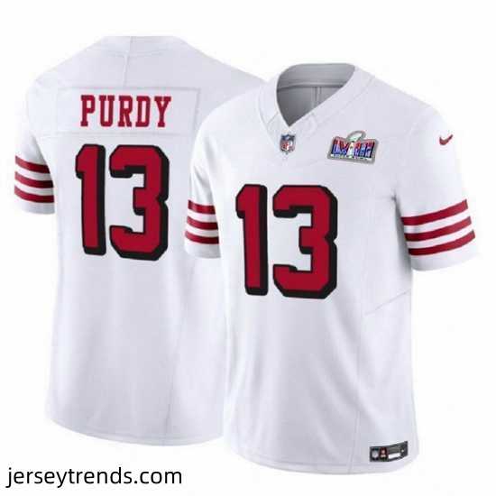 Youth-San-Francisco-49ers-13-Brock-Purdy-2023-F-U-S-E-New-White-Vapor-Untouchable-Limited-Stitched-Football-2024-Super-Bowl-LVIII-Jersey-865437_23757_550X550