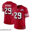 Brilliant San Francisco 49ers 29 Talanoa Hufanga New Red 2023 F.U.S.E  Stitched Football 2024 Super Bowl LVIII Jersey