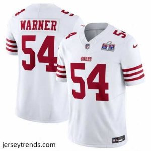 Enchanting San Francisco 49ers 54 Fred Warner White 2023 F.U.S.E  Vapor Untouchable Limited Stitched Football 2024 Super Bowl LVIII Jersey