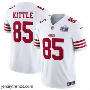 Exquisite San Francisco 49ers 85 George Kittle White 2023 F.U.S.E  Vapor Untouchable Limited Stitched Football 2024 Super Bowl LVIII Jersey