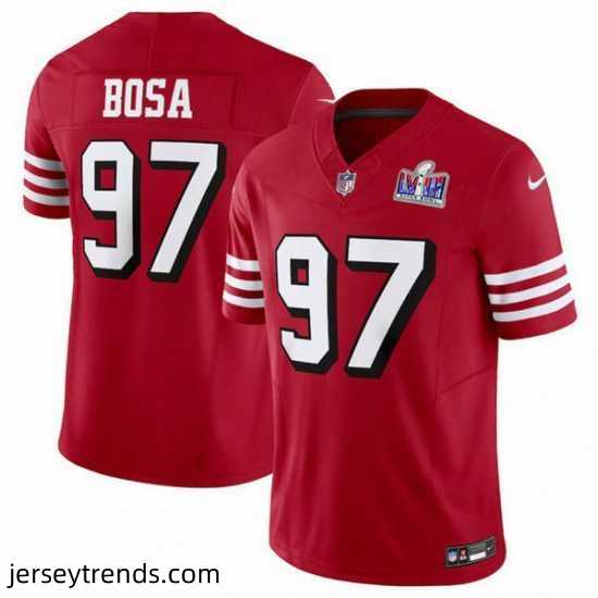 Youth-San-Francisco-49ers-97-Nick-Bosa-New-Red-2023-F-U-S-E-Vapor-Untouchable-Limited-Stitched-Football-2024-Super-Bowl-LVIII-Jersey-865420_23757_550X550