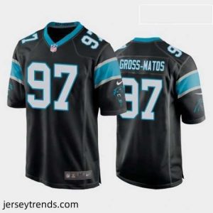Magnificent yetur gross matos carolina panthers black game jersey