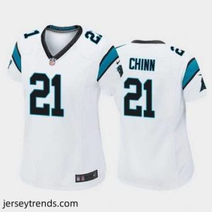 Striking jeremy chinn carolina panthers white game jersey